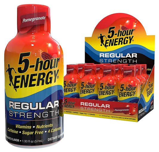 5 Hour Energy Shot Regular Pomegranate Discount Pack 48 Bottles