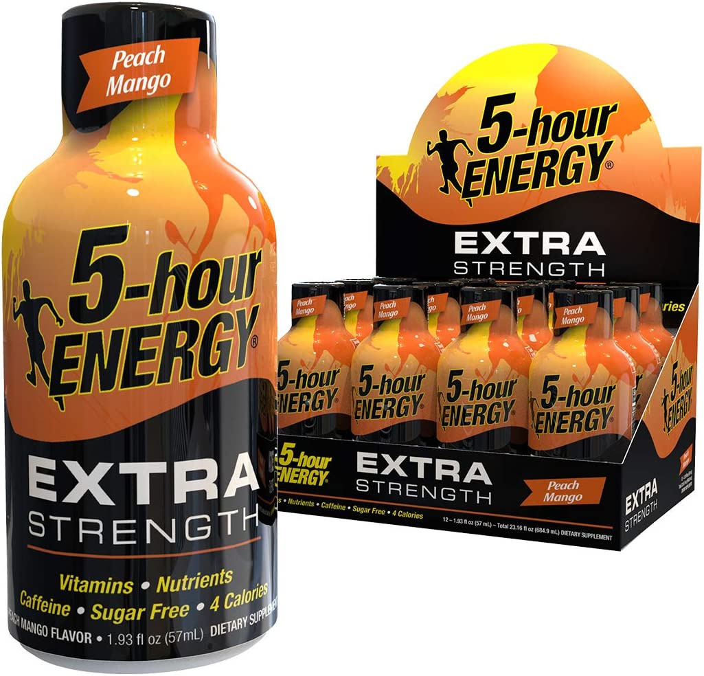 Peach Mango Extra Strength 5-Hour ENERGY Shot 12 Bottles