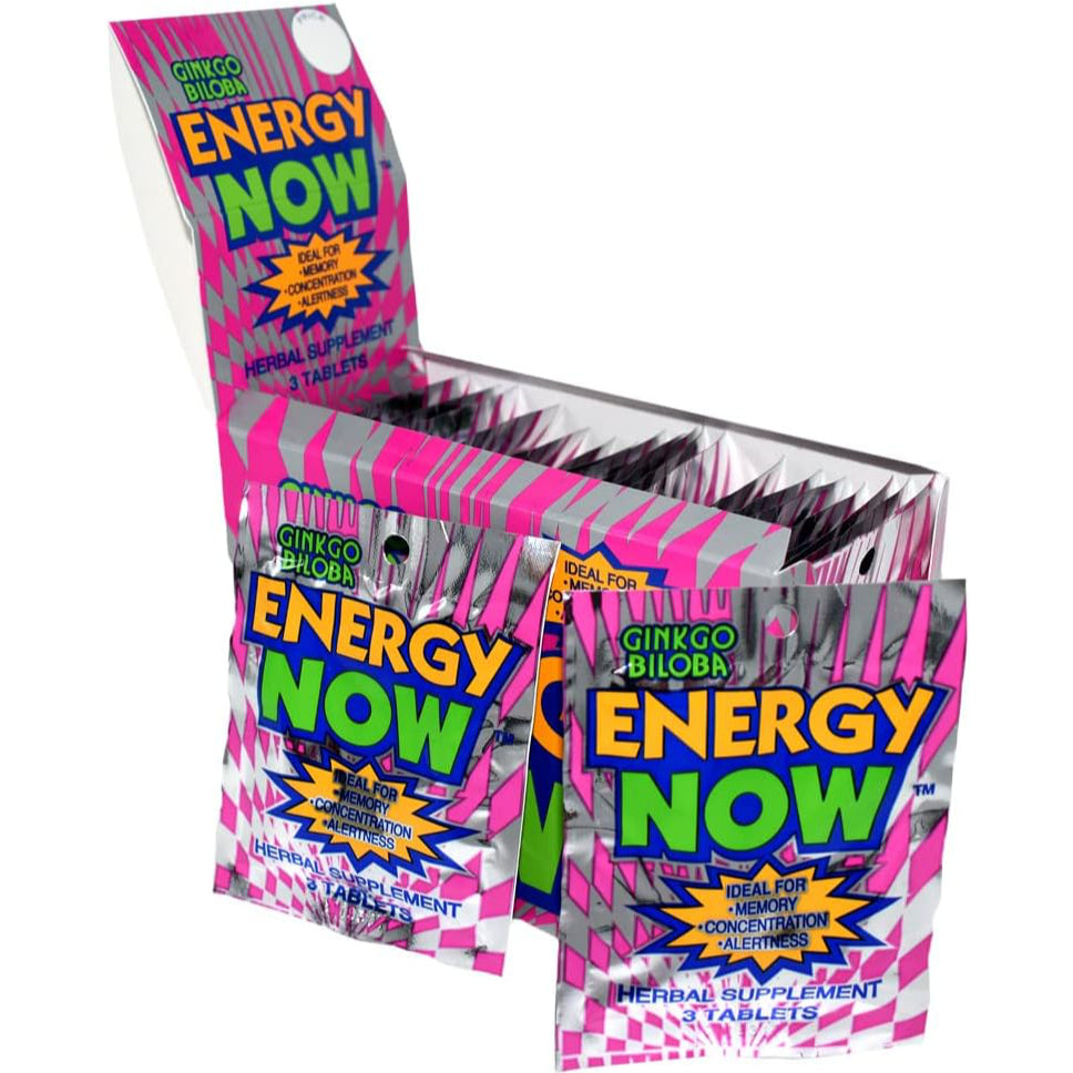 Ginseng Ginkgo Biloba Energy Now, Herbal Supplements (24 Packs x 3