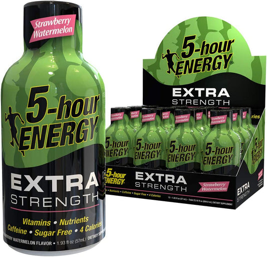Strawberry Watermelon Extra Strength 5 Hour Energy Shots Wholesale 18 Boxes