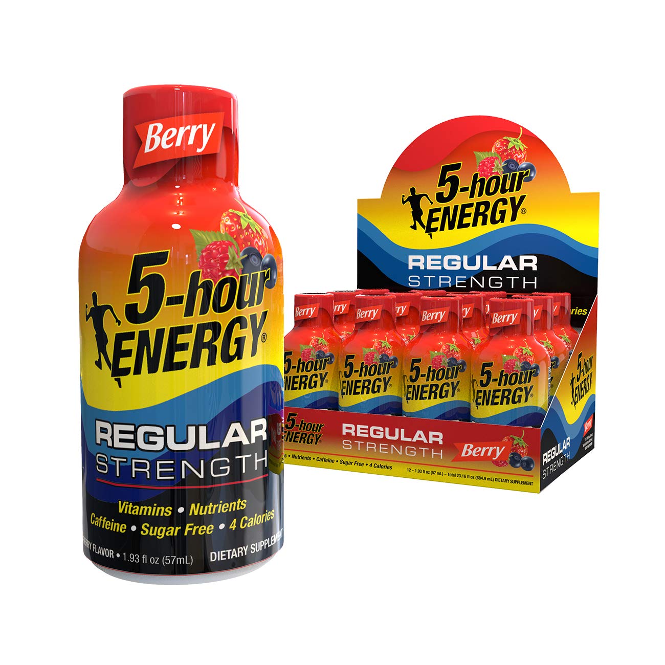 5 Hour Energy Shots Regular BERRY Discount Pack 24 Bottles