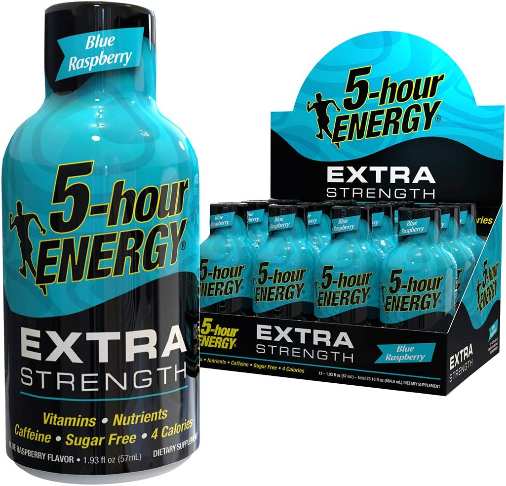 Blue Raspberry Extra Strength 5-Hour Energy - 12 Bottles